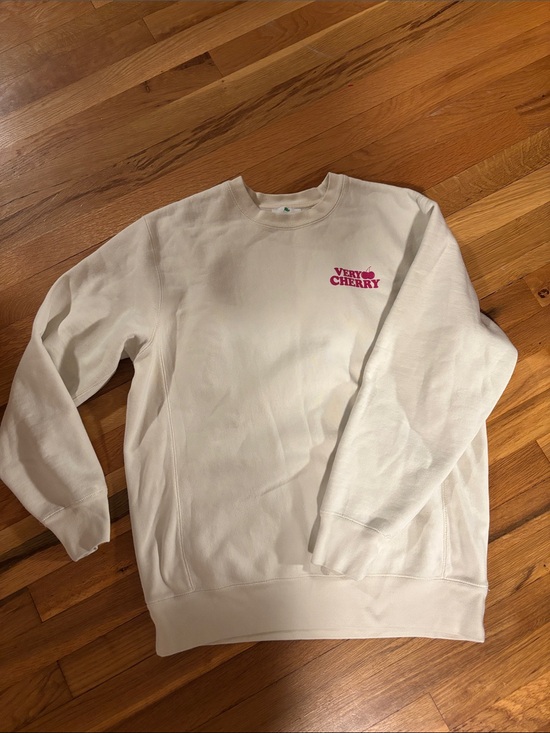 Independent Trading Company Sweaters - Very Cherry White Crewneck Sweatshirt
